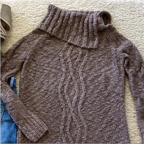 Anthropologie Moth Cowl Button Neck Sweater - Picture 2 of 9